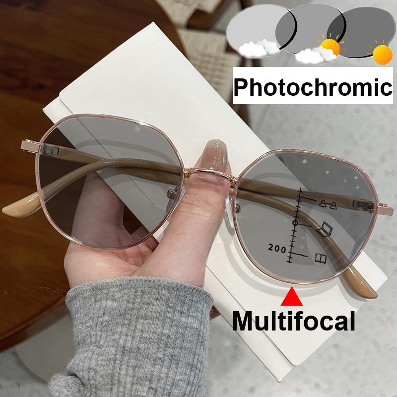 Прогрессивные Фотохромные Мультифокальные Очки 3 в 1 Солнцезащитные Очки для Улицы Ближнего и Дальнего Зрения Спортивные с Защитой от Синего Света