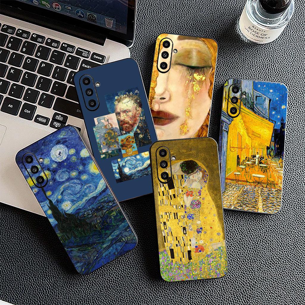 Чехол для телефона для Samsung Galaxy S22 S21 S20 FE Ultra Plus A07 A17 A15 A16 A25 A57 A37 Корпус Чехол Звездная ночь Ван Гог Небо Искусство