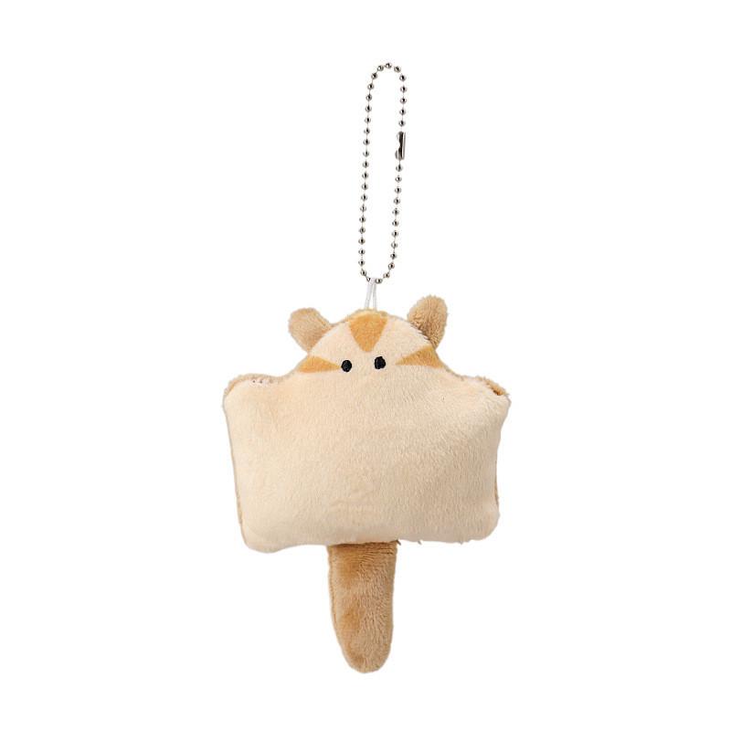 Charming Cartoon Zoo Series Plush Keychain Adorable Animal Character Soft Toy