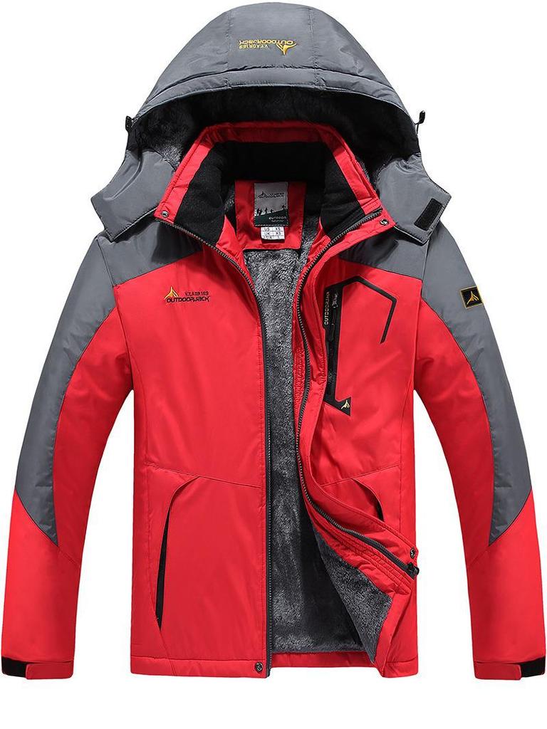 Мужская зимняя ветрозащитная хлопковая куртка на флисовой подкладке - Утепленная верхняя одежда для защиты от холода на открытом воздухе