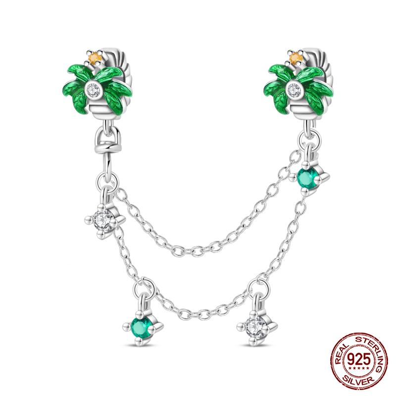 Copper Fashion Holiday Beach Watermelon Green Pear Charms Beads For 3Mm Bracelet Diy Fine Jewelry Gift Making