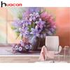 HUACAN Фиолетовая лилия 5D Алмазная картина Вышивка DIY Вышивка крестом Домашний декор