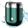 Мини-электробритва с двумя головками, перезаряжаемая через USB, водонепроницаемая, портативная, для путешествий, для влажного и сухого бритья, мужская бритва для бороды, инструмент для удаления волос