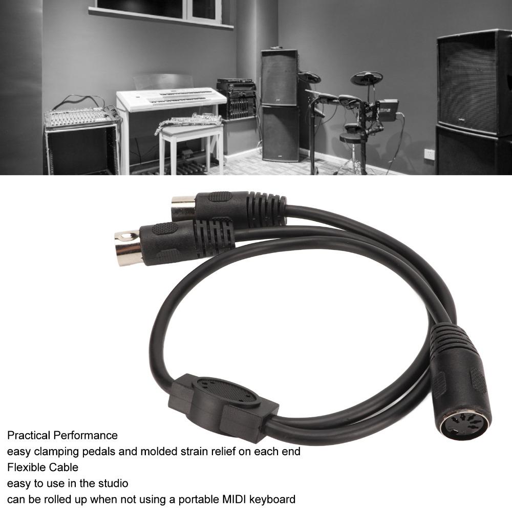 Flexible Sound Connecting Cable Plug and Play DIN 5 Pin Y Splitter Sound Equipment