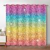 Блестящие Радужные Шторы Яркие Красочные Звездное Небо Оконные Шторы Для Гостиной Dceor Роскошные Блестящие Фоновые Оконные Шторы
