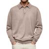 New Men's Casual Long Sleeve Button Down Collar Shirt, Versatile European American Style Top