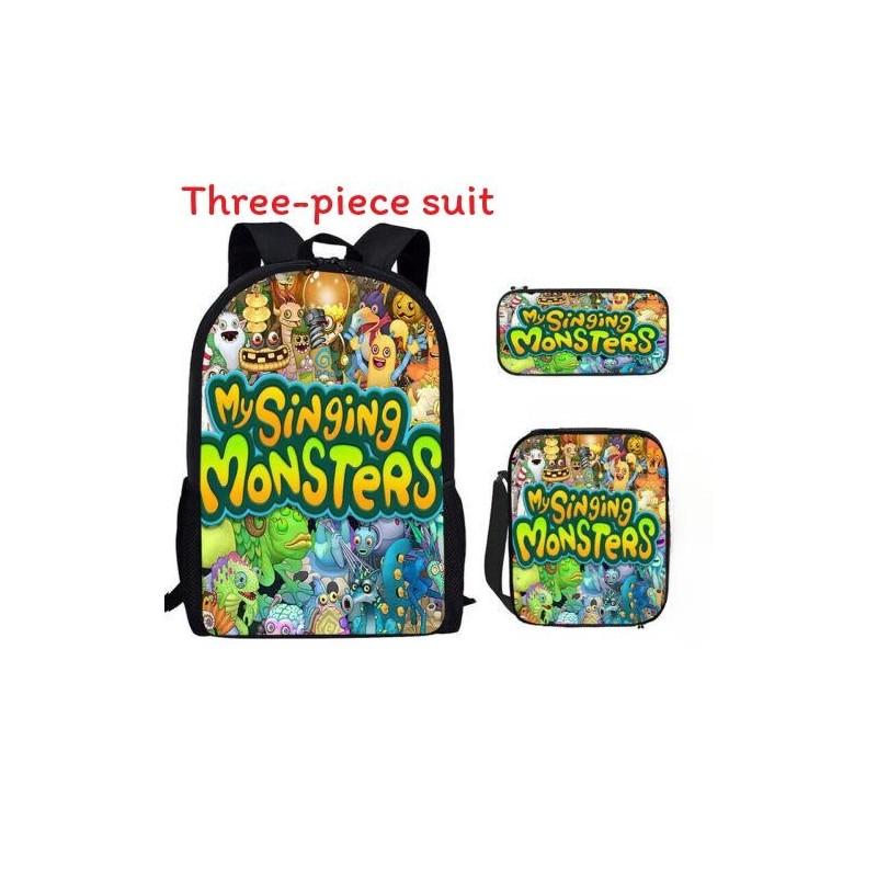 Набор мультяшных рюкзаков My Singing Monsters из дышащей ткани Оксфорд для школьников