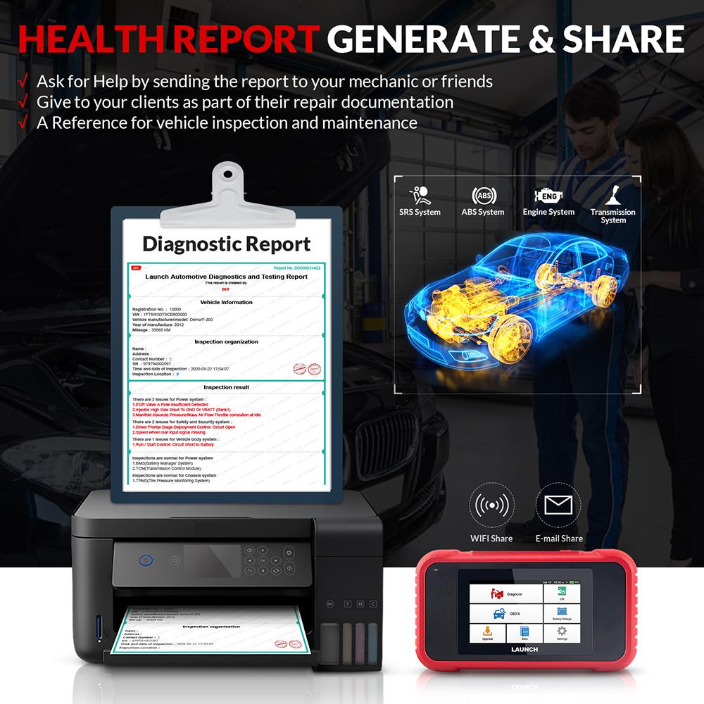 LAUNCH CRP123E CRP123I V3.0 ENG ABS SRS Система трансмиссии 7 Сбросов Пожизненно Бесплатные Инструменты Диагностики Автомобиля Расширение CAN FD DOIP