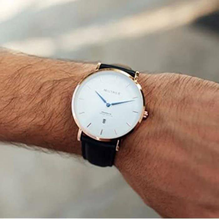 Montre Homme - MILLNER - Regent - Noir doré - Quartz - Sangle