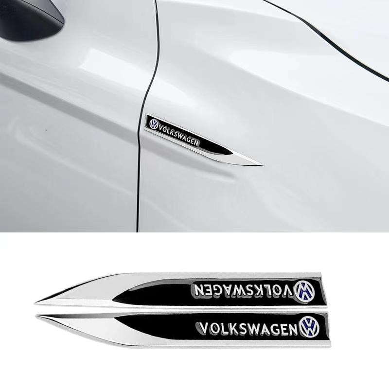 2026 Горячие Для VW VOLKSWAGEN Новые 2 шт. Металлические Наклейки на Автомобиль Наклейки на Боковую Дверь Кузов Крыло Значок Нож Для Volkswagen Golf 5 6 7 Beet
