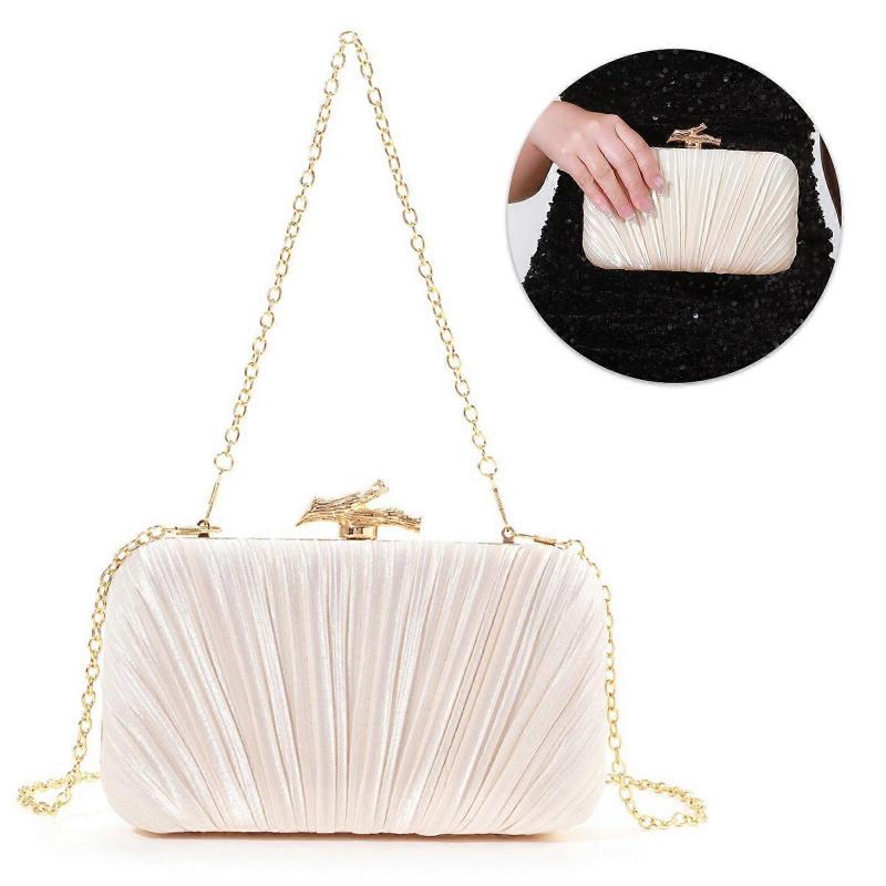 Womens Chain Strap Crossbody Bag Elegant Evening Bag Handbag Retro Banquet Bag Clutch Purse Shoulder Bag for Party less