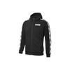 Tape Logo Panel Hooded Sports Jacket Men Outerwear Black 845639-01