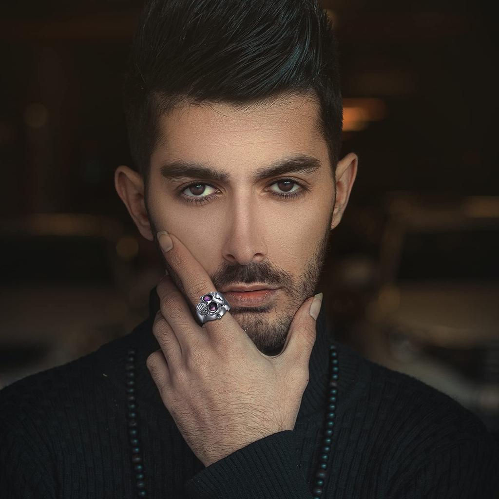 JEWELRYWE Ring Watch Simple Large Number Dial Watch Popular Waterproof Analog Quartz Business