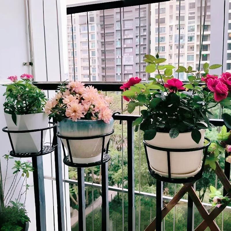 Утолщенная железная балконная ограда, подвесная подставка для цветочных горшков