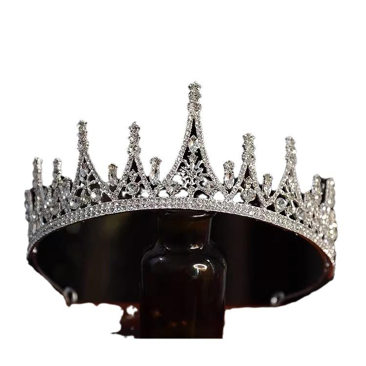 Bridal Crown Baroque Drop Diamond Princess Birthday Crown Performance Tiara Wedding Dress Accessories