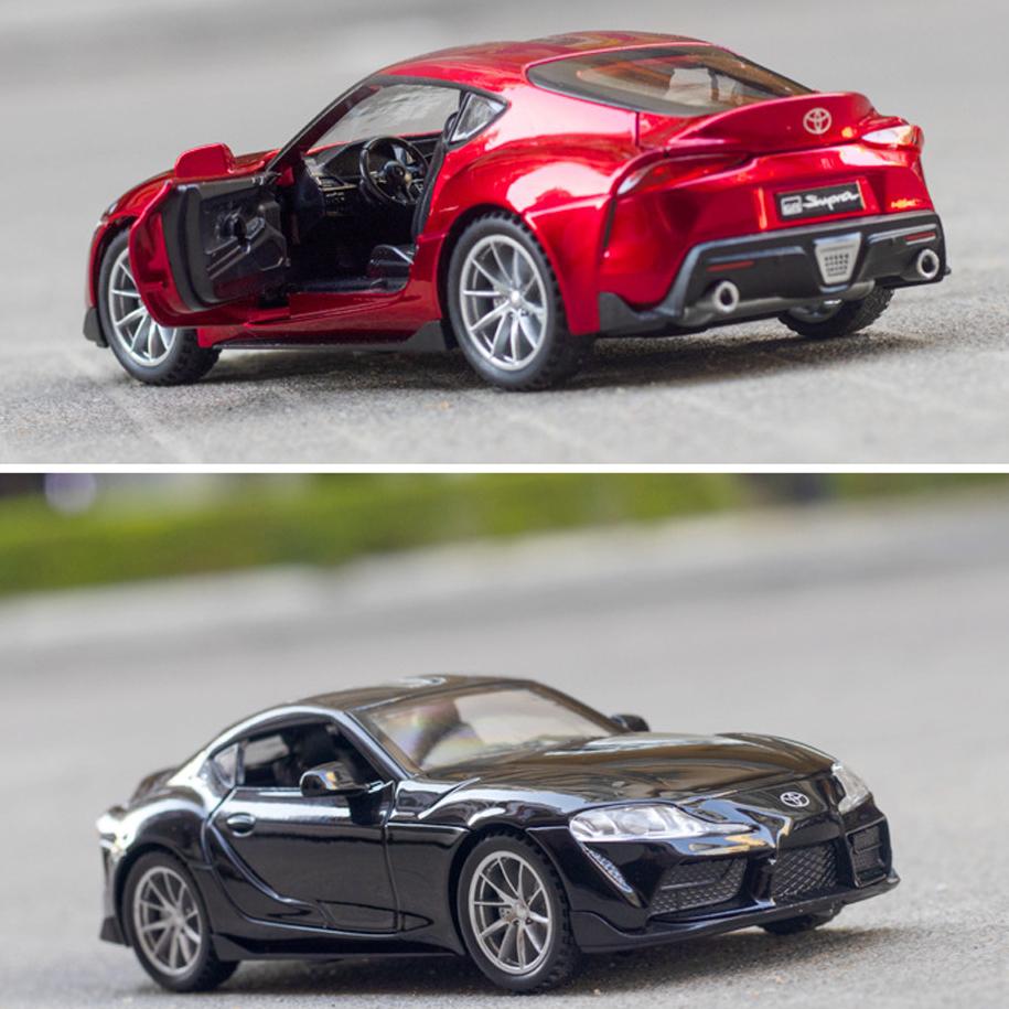 Масштаб 1/32 Toyota GR SUPRA, литая под давлением спортивная модель автомобиля, игрушечный автомобиль с откатным механизмом, звуком и светом для детей, коллекция подарков для мальчиков и девочек