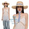 Ribbon Lafite Straw Hat UV Protection Sun Protection Cap Simple Outdoor Visor Cap  Summer
