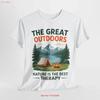 Nature T Shirt Hiking Camping Outdoor Explorer Adventure Vintage Stylish Slightly Homme Unisex Comfortable Streetwear