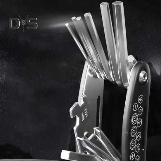 Наборы для ремонта велосипеда 16 в 1, многофункциональный велосипедный инструмент с лопатками для шин, шестигранным ключом для спиц, складной многофункциональный набор аксессуаров для шоссейного горного велосипеда