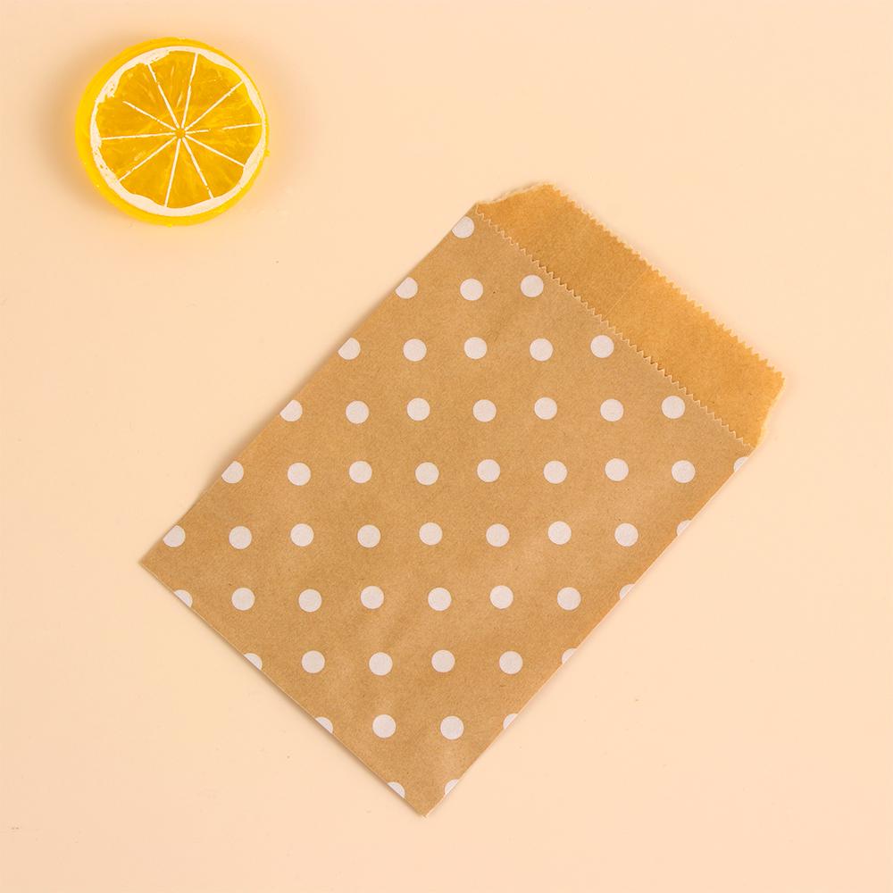 Упаковочные материалы Wave Dot Пакеты для выпечки конфет, печенья Пакет из крафт-бумаги Мешок для попкорна Упаковочный мешок