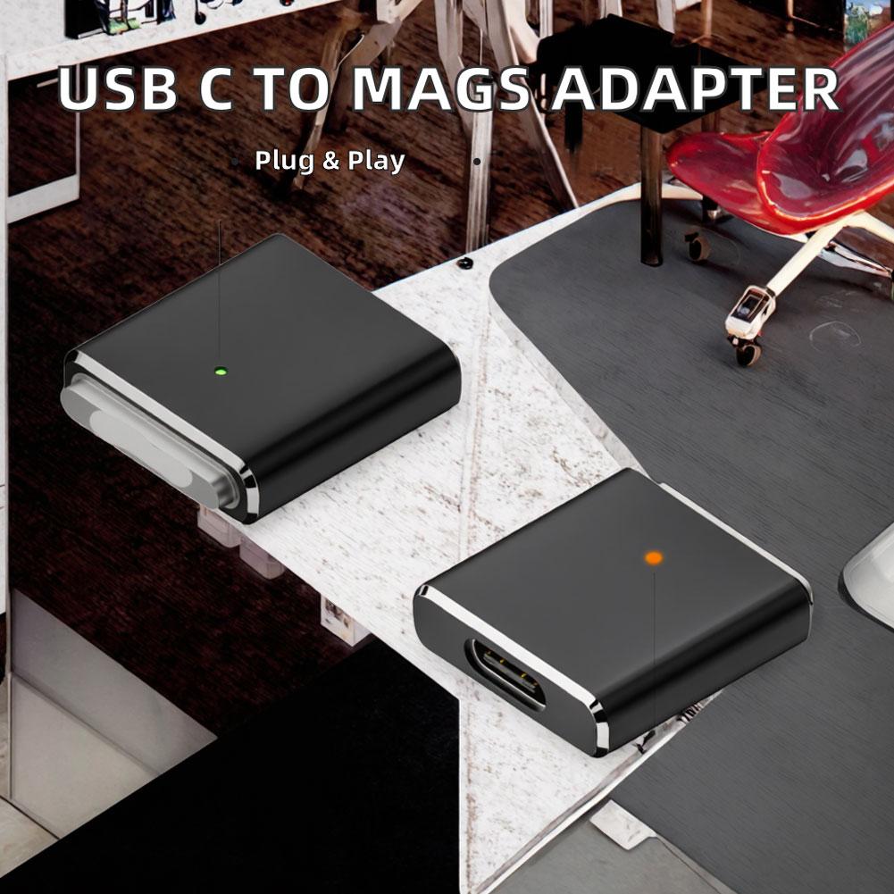 100 Вт Type-C на MagSafe 3 Магнитный USB C Адаптер Разъем Зарядный штекер для ноутбука Конвертер Разъем для Macbook Air/Pro