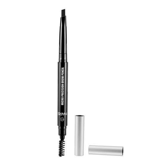 MARS Micro Precision Brow Pencil with Spoolie | Retractable & Easy Glide | Long Lasting & Natural Finish (0.4 G) (Black)