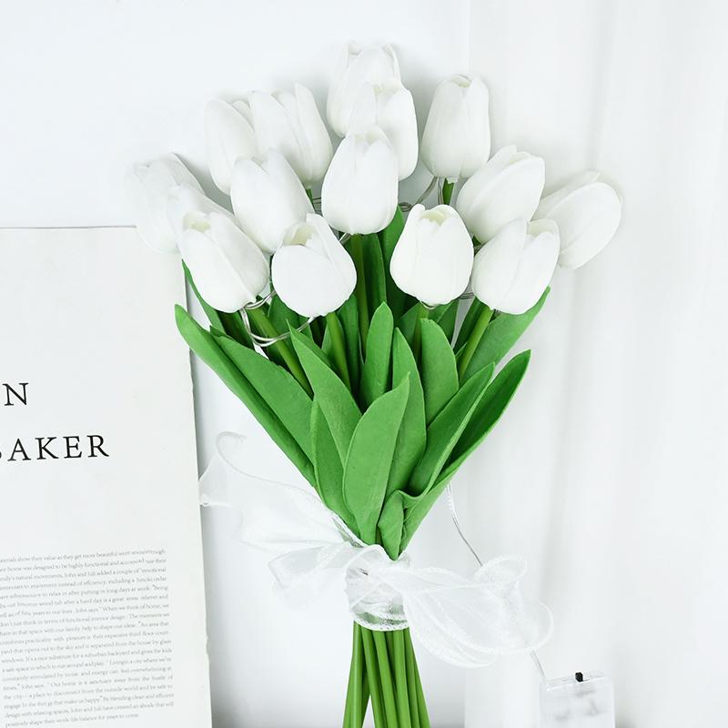 10/15 шт. искусственные люминесцентные тюльпаны, используемые для украшения семейного сада в качестве подарка на свадьбу, день рождения