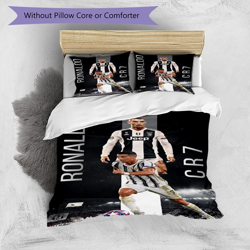 Ronaldo's Cristiano Ronaldo Celebration Bedding Set, Breathable Duvet Cover with Pillowcases, Soft Bed Linen for Bedroom Home Decoration, Perfect Fest