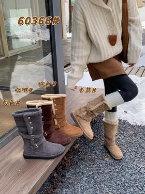 Осень и зима утолщенные теплые двухсторонние сноубутсы из овечьей шерсти, повседневные хлопковые ботинки, меховые интегрированные ботинки на толстой подошве Birkenstock