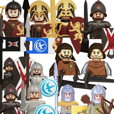 Военные Строительные Блоки Фигурки Солдат Подарки Игрушки Серия Кино Фантастика Средневековый Рыцарь Легион Оружие Щит Флаг MOC