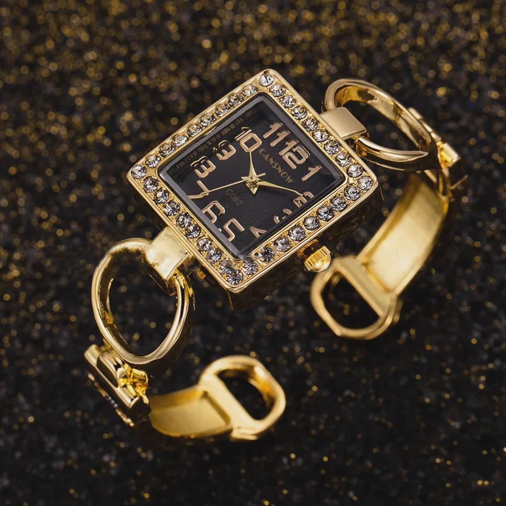 Часы CANSNOW Diamond Dial Square Bracelet для девочек