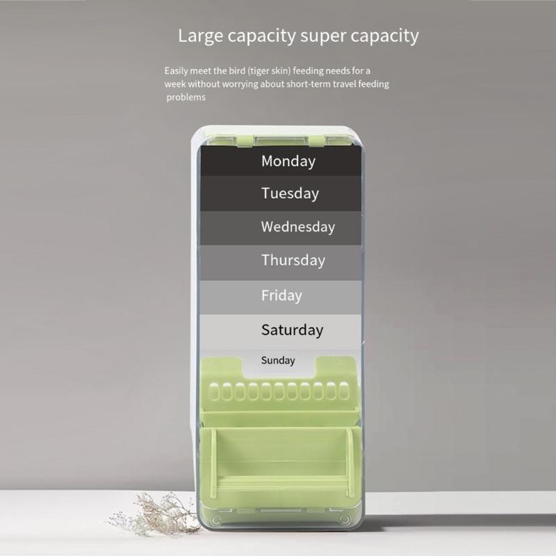 Clear Bird Feeders Reduced Waste Food Containers Cage Mount Food Dispensing Automatic Bird Feeders Large Capacity