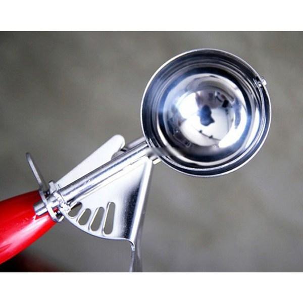 KC Ice Cream Scoop 9 Size Collection, No. 24 (red), 1 Piece, Korean Popular Tableware