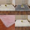 Square Plush Carpet Fluffy Sofa Cushion Rugs Soft Hairy Fur Rugs  Bedroom
