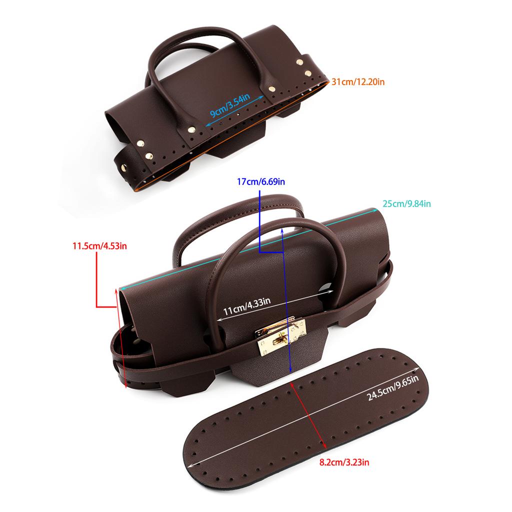 Универсальный набор деталей для плетения сумки для персонализированных крафт-проектов. Креативные аксессуары для вязаной сумки ручной работы.