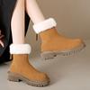 Fashion Women's Winter Warm Faux Fur Ankle Boots Fashion Faux Suede Thick Plush Snow Boots Woman Comfort Non Slip Short Botas Mujer 2024