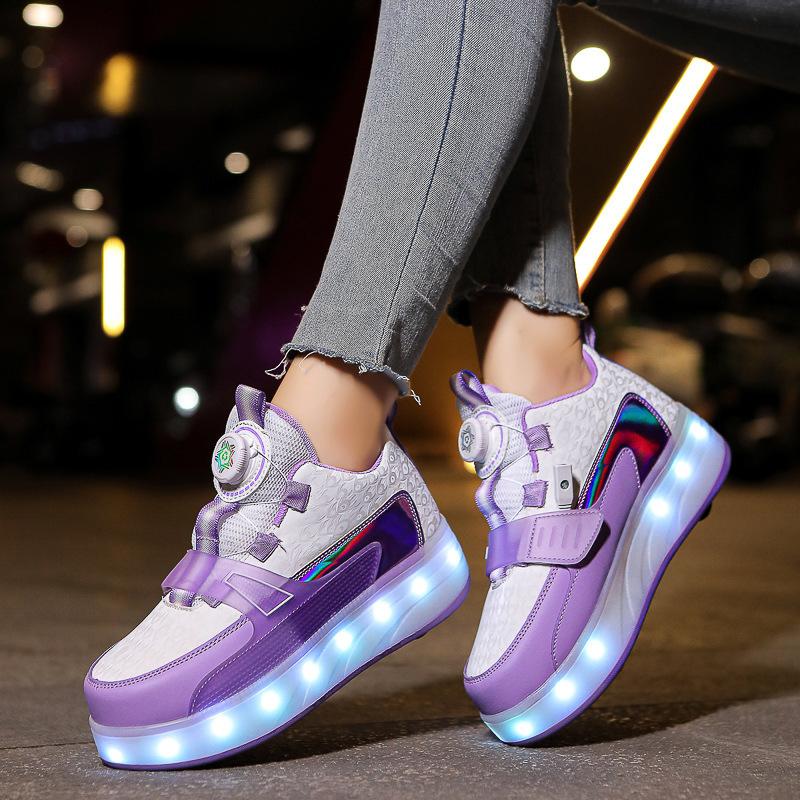 Детские кроссовки на роликах, двухколесные, роликовые коньки для мальчиков, маленькие четырехколесные, колесные кроссовки для подростков, взрывные кроссовки, колесные кроссовки для девочек