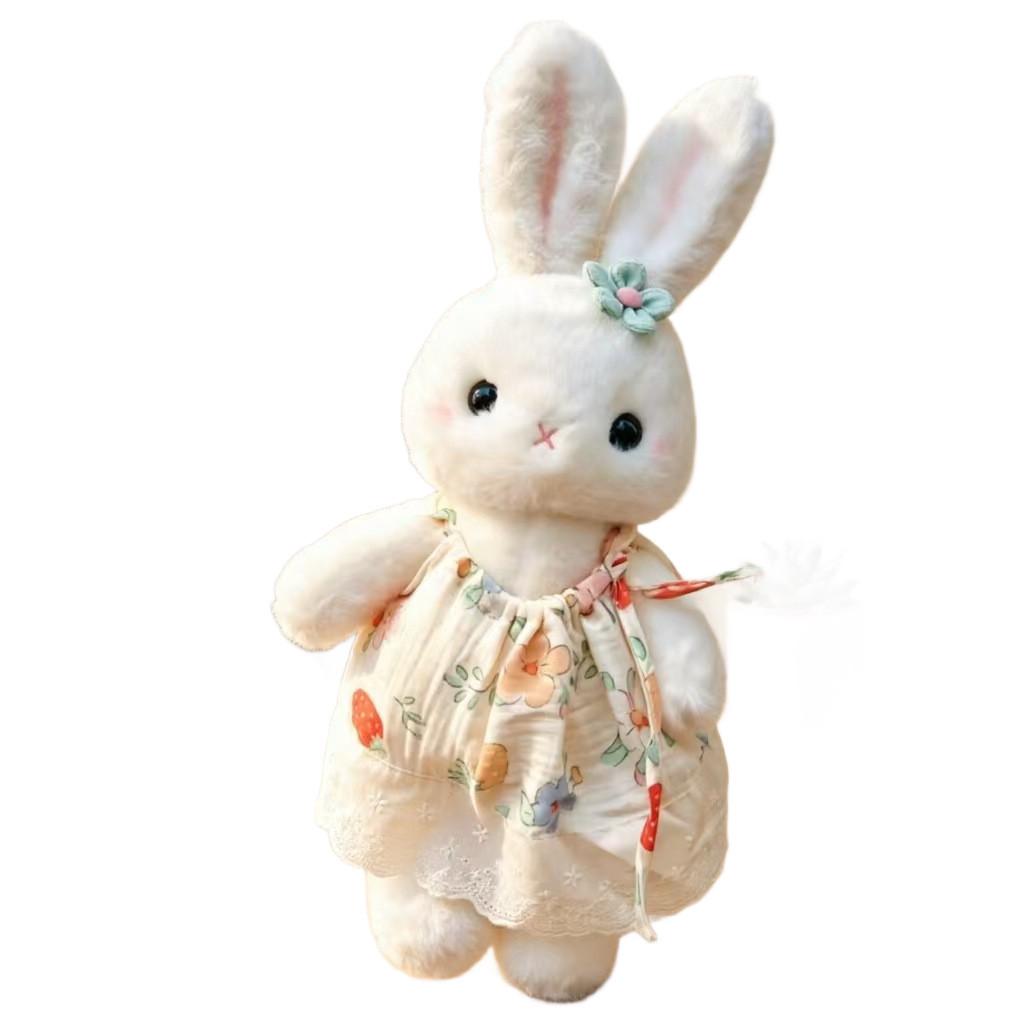 Plush Bunny Doll With Flower Dress For Kids And Babies Kids Gift Idea