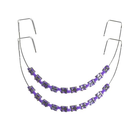 Temporary Tooth Decoration with Metal Wires Brackets Orthodontic Ligatures Orthodontists Explain Dental Students Practice Props