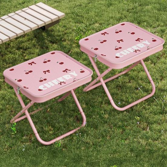 Outdoor Folding Stool with Carry Bag Portable Lightweight Heavy Duty Camping Backpacking Beach Picnic Fishing Collapsible Chair Seat