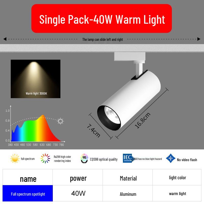 Full Spectrum Recessed Magnetic Track Spot Light for Commercial and Residential Use