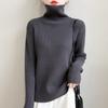 Вязаный свитер с утолщенным воротником-стойкой, свитер с высоким воротом для женщин, новый теплый свитер-топ