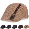 Cotton Beret Caps Male Winter Warm Striped Woolen Headgear Casual Street Hats
