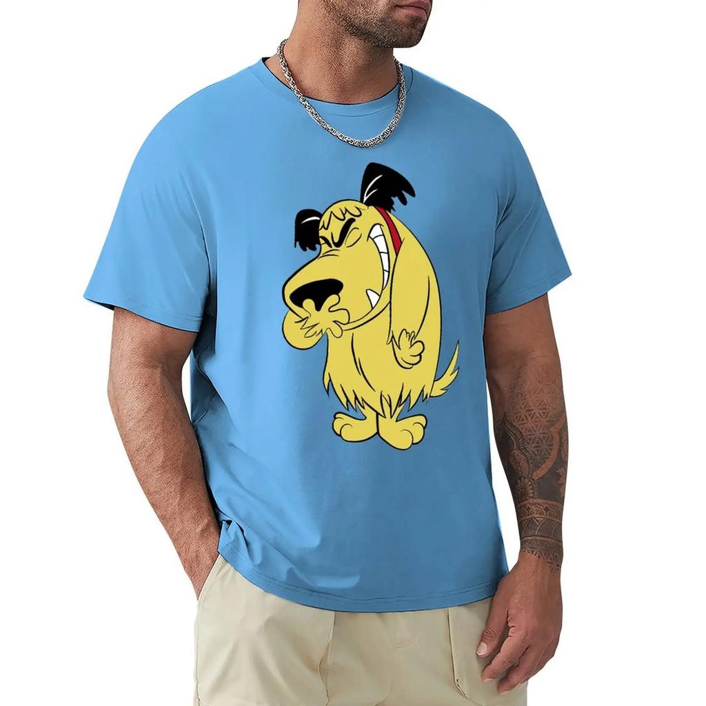Футболка Laughing Muttley Funny Dog Футболка Harajuku с коротким рукавом 100% хлопок Графика Футболка Топы