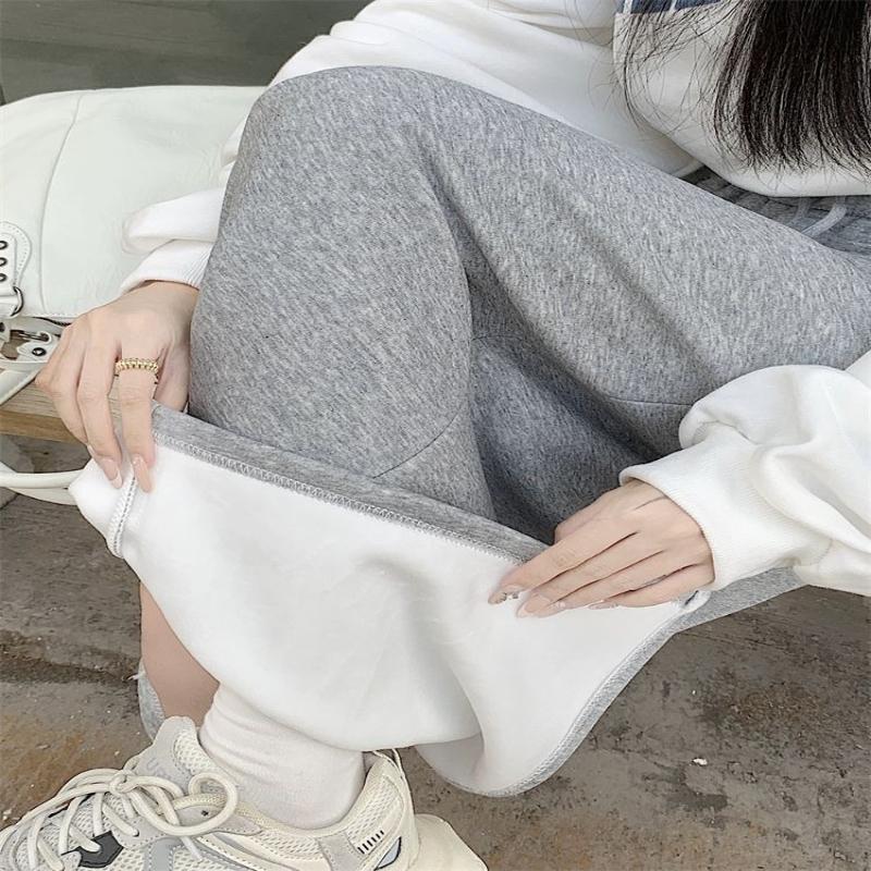 Прямая юбка на флисовой подкладке Женская Осенне-зимняя с высокой талией А-силуэта Карандаш Миди с разрезом Облегающая