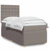 Box Spring Bed with Mattress Taupe 80 x 200 cm Fabric