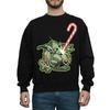 Star Wars Mens Yoda Christmas Candy Cane Sweatshirt