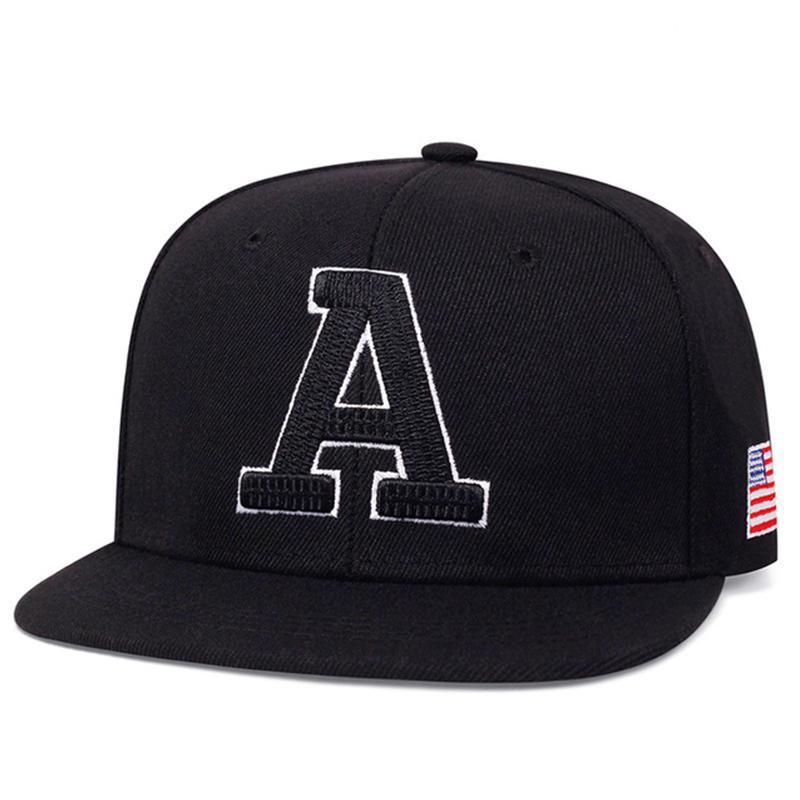 Fashion Men Hip Hop Cap Letter A Embroidery Baseball Caps Cotton Snapback Hat Adult Adjustment Outdoor Casual Sun Hats Bone