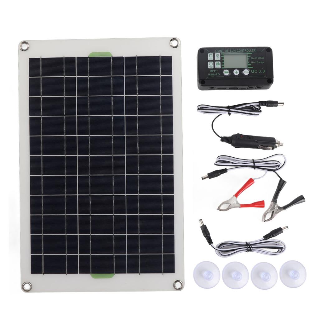 50W Solar Panel Charger Monocrystalline Silicon 30A Charge Controller Solar Panel Kit for RV Marine