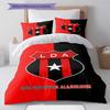 Alajuelense Pattern Bedding Set Quilt Cover Pillowcase Home Decor Gift (1 * duvet cover + 2 * pillowcase, without core)